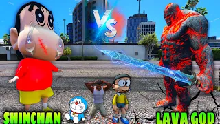 GTA 5 : Lava god vs Shinchan Ultimate Mega Ram challenge in GTA V