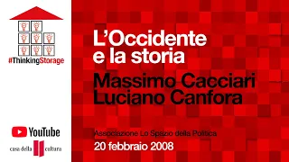 Massimo Cacciari, Luciano Canfora: L’Occidente e la storia 20 02 2008 ARCHIVIO 2008 #thinkingstorage