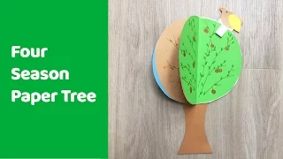 Four season tree craft, fun and educational craft for kids.