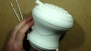 Inside a heated shower head.  (suicide shower)