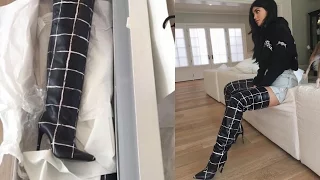 Kylie Jenner Ready For Fall With Thigh High Boots