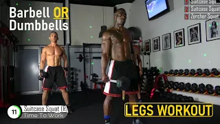 LEGS WORKOUT - Dumbbells or Barbell YOUR CHOICE. Home dumbbell workout for legs w/ Coach Ali & Crew