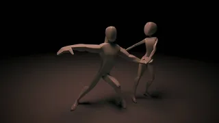 Character animation couple dance