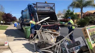 Republic Services bulky waste cleanups with hand throwing