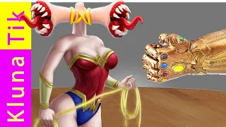 KLUNA TIK Eat WONDER WOMAN SIREN HEAD | Mukbang eat asmr