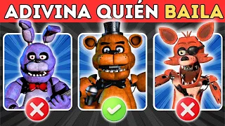 Adivina Quién Baila FNAF😀Edición Five Nights At Freddy🐻🖤Freddy🐻 Chipi Chipi🦊Foxy🦊Bonnie🐰Chica💛Lefty🖤