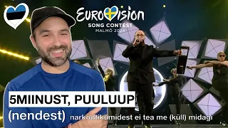 Reaction 🇪🇪: 5MIINUST, Puuluup – (nendest) Eesti Laul 2024 Semifinal / Eurovision 2024 Estonia