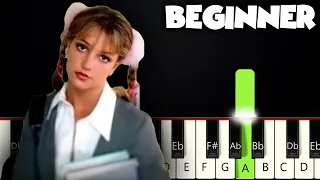 Baby One More Time - Britney Spears | BEGINNER PIANO TUTORIAL + SHEET MUSIC by Betacustic