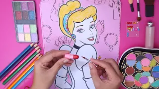 Trang điểm, tô màu công chúa Lọ Lem - Make up and color Cinderella princess (Cỏ Mây channel)