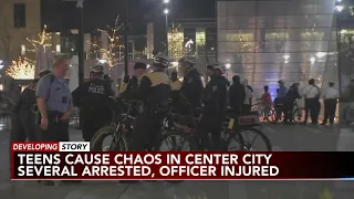 Philadelphia officer injured, 3 juveniles in custody after chaos breaks out in Philadelphia