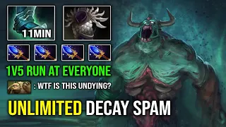 WTF 1v5 No Fear Run At Enemy 2 Sec CD Decay Spam 100% Deleted Offlane Undying Dota 2