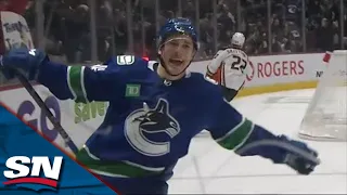 Andrei Kuzmenko Completes First Career NHL Hat Trick vs. Ducks