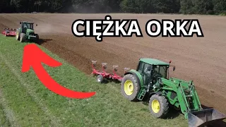 Oporowa orka pługami od korbanka czyli John deere 8200 | 6930 przy gregoire besson