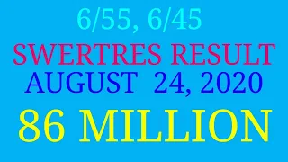 LOTTO RESULT AUGUST 24 2020 (6/55, 6/45)