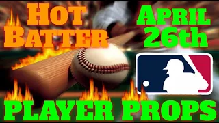 MLB ⚾ Player Props 🏟 [4/26/24] | MLB Bets & Predictions | #mlbpickstoday #mlbpicks #mlbbestbets