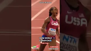 Sha'Carri Richardson MAKES HISTORY‼️| 100M World Title | #record #track #olympics #viral #fyp #short