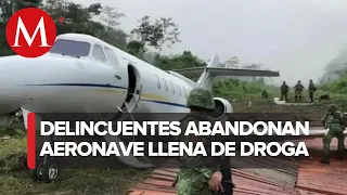 Autoridades Federales aseguran avioneta con presunta cocaína en Chiapas