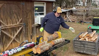 Mail call and wood splitting . #Club Dora Outdoors & Firewood , # Twin City Firewood , #firewood
