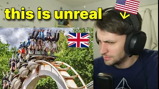 American reacts to Alton Towers (AMAZING UK amusement park)