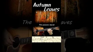 🍁Autumn Leaves (Joseph Kosma)ㅣEasy Jazz Fingerstyle Guitar Tutorial for Beginnersㅣ Tabs&Chords