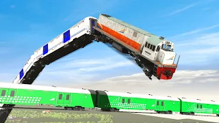 DanceTrain Flying Over Train Cars - Trainz Railroad Simulator 2019 Gameplay