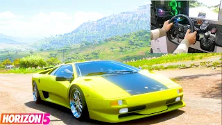 1997 Lamborghini Diablo SV || Forza Horizon 5 || Logitech G923 With Shifter || PC 4K ||