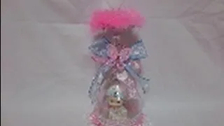 baby shower centerpiece for a girl and boy