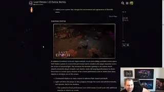 The 1.0 Patch Notes:  Reading and Reacting (Last Epoch)