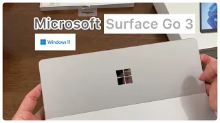 Microsoft Surface Go 3 With Keyboard Cover（i3 128GB SSD Silver) #Unboxing #nocommentary