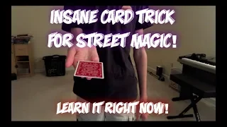 STREET MAGIC CARD TRICK! Hypnosis Advanced Card Magic Performance/Tutorial