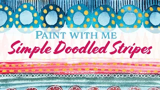 Paint Joyful Doodled Stripes in Watercolour