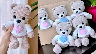 Crocheted teddy bear 🤗 // Video tutorial // Part 1