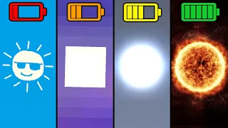 sun with different battery in minecraft