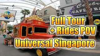 Universal Singapore Full Tour & Rides POV USS   4K