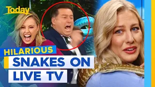 10 times reptiles terrified hosts on live TV 🐍 | Today Show Australia