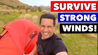 How to WILD CAMP IN STRONG WINDS and SURVIVE!