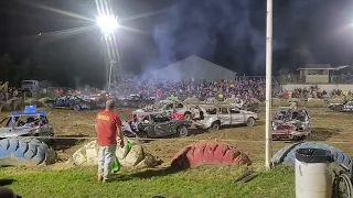 championship night. new alexandria lions club demolition derby. 8/19 23 limited weld compacts.