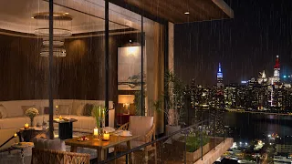 Rainy Night Jazz - Warm Jazz Music & Rain Sounds to Study, Sleep, Relax - Relaxing Background Music