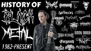 HISTORY of BLACK METAL | EVOLUTION from 1982 to present in 20 Guitar riffs