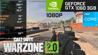 Call of Duty : Warzone 2 on GTX 1060 3GB || 1080P - 900P - NIS.