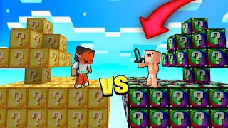 SOBREVIVE A LOS SKYBLOCK DE LUCKY BLOCKS! 💎😱 TIKKO Y BEBE NOOB MINECRAFT