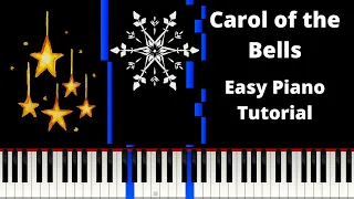 CAROL OF THE BELLS - Easy Piano Tutorial + SHEET MUSIC