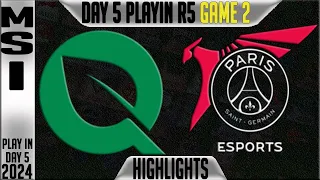 FLY vs PSG Highlights Game 2 | MSI 2024 Play Ins Round 3 Day 5 | FlyQuest vs PSG Talon G2