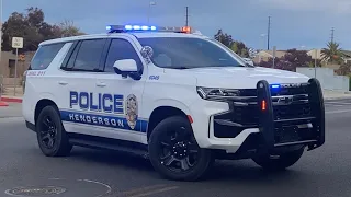 NEW 2021 Chevy Tahoe Police Car Responding Code 3 -  Henderson Police Department 4K