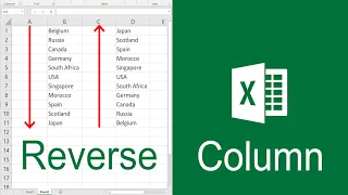How to Reverse or Flip a Column in Excel