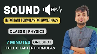 Sound Class 9 Physics | All Important Formulas of Sound | Science | Sound One Shot Formula Revision