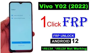 Vivo Y02 Frp Bypass Android 12 ( New Update 2022 ) Vivo Y02 Google Account Bypass Without Pc 100% Ok