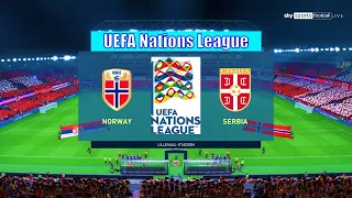 Norway Vs. Serbia - UEFA Nations League Matchday 6 | FIFA 22 - Full Match