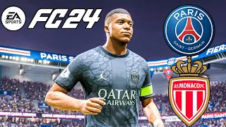 FC 24 Mbappé vs AS Monaco | Ligue 1 | Gameplay Solo PS5