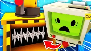 Using HACKS To DESTROY JOB BOT In HUGE SHREDDER (Funny Job Simulator VR Gameplay)